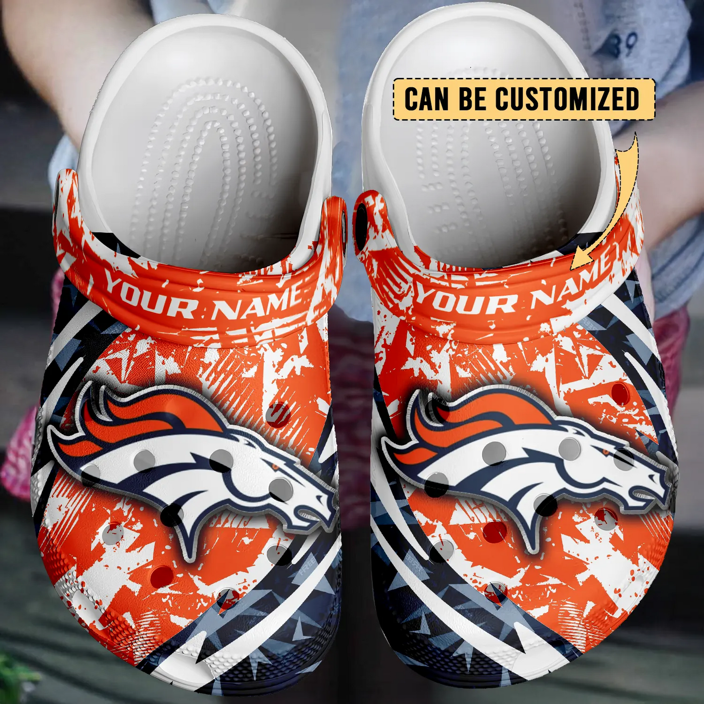 DEN  x NFL Crocs Crocband Clogs Shoes DatND DVT