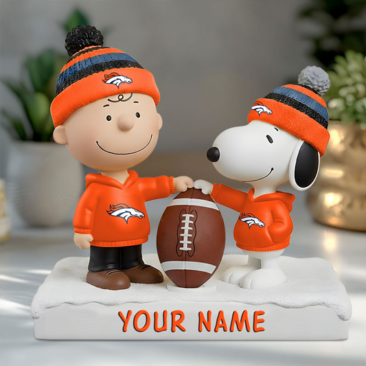 DEN X NFL And SnooPy Acrylic Block Plaque Custom Name Gifts NAK NHT