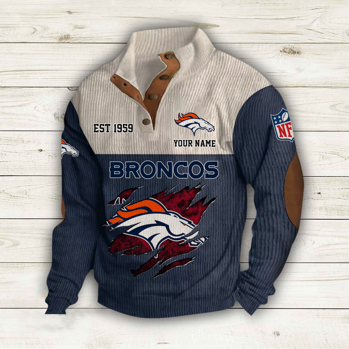 DEN x NFL Custom Name Sport Sweatshirt DatND DVT