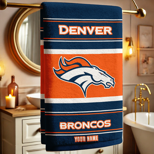DEN X NFL New Bath Towel Custom Any Name Gifts NAK NHT