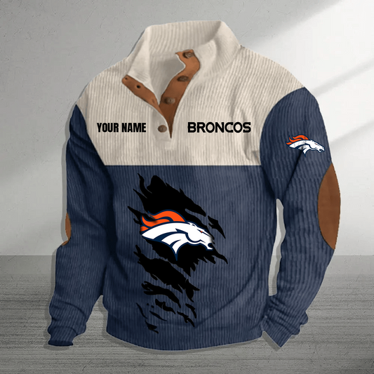 DEN x NFL Premium Personalized Game-Day Pullover DATND TANTD