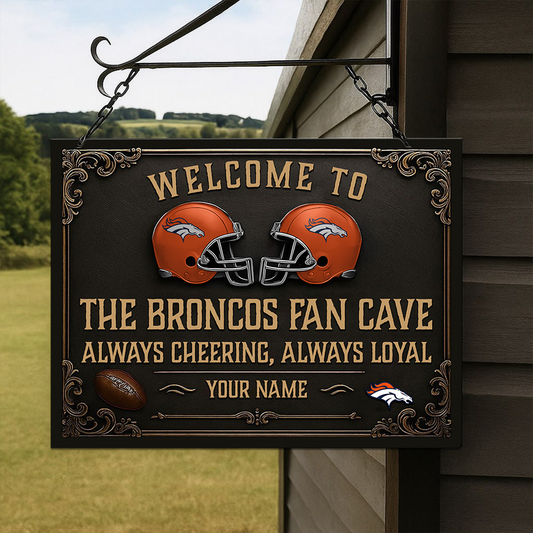 DEN X NFL Special Metal Sign For Home Personalized Any Name Gift NAK NHT