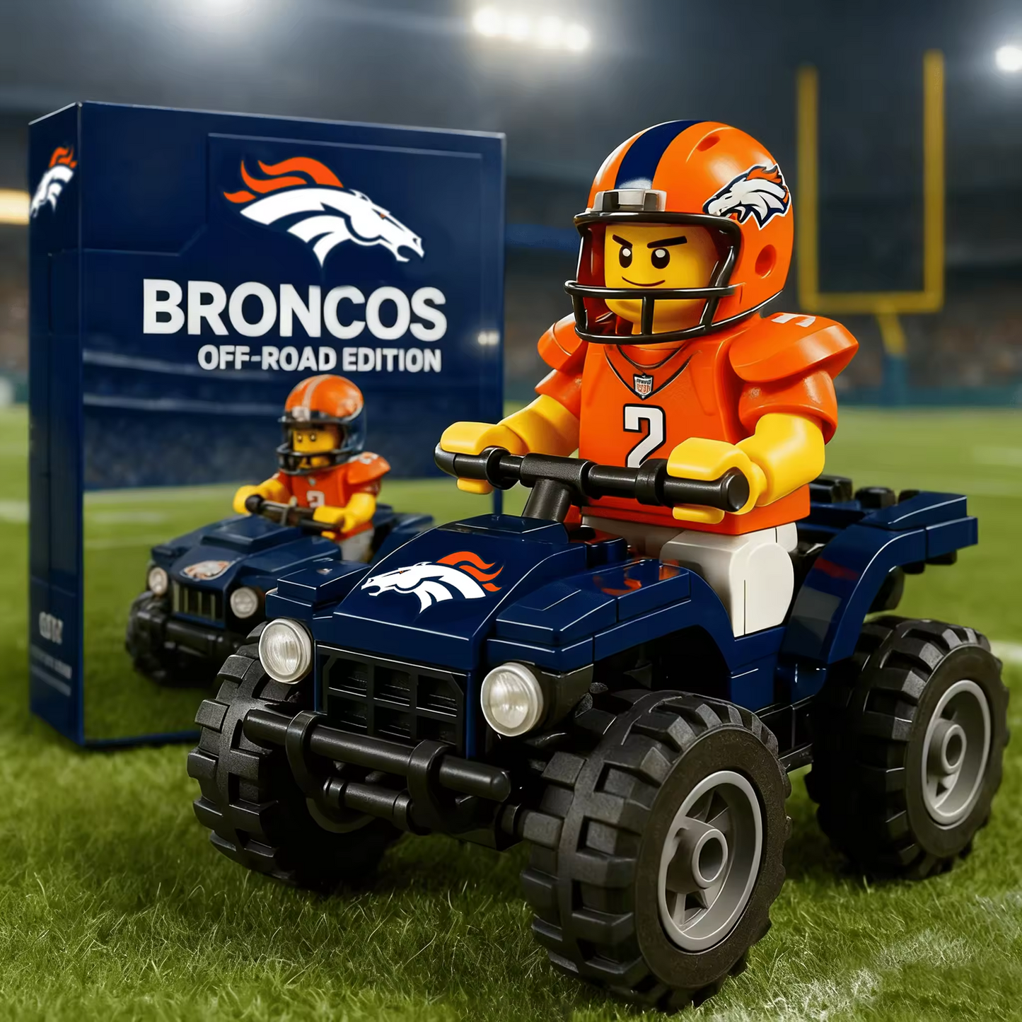 DEN X NFL Team Off-Road Vehicle Building Block Set V1 NAK NHT
