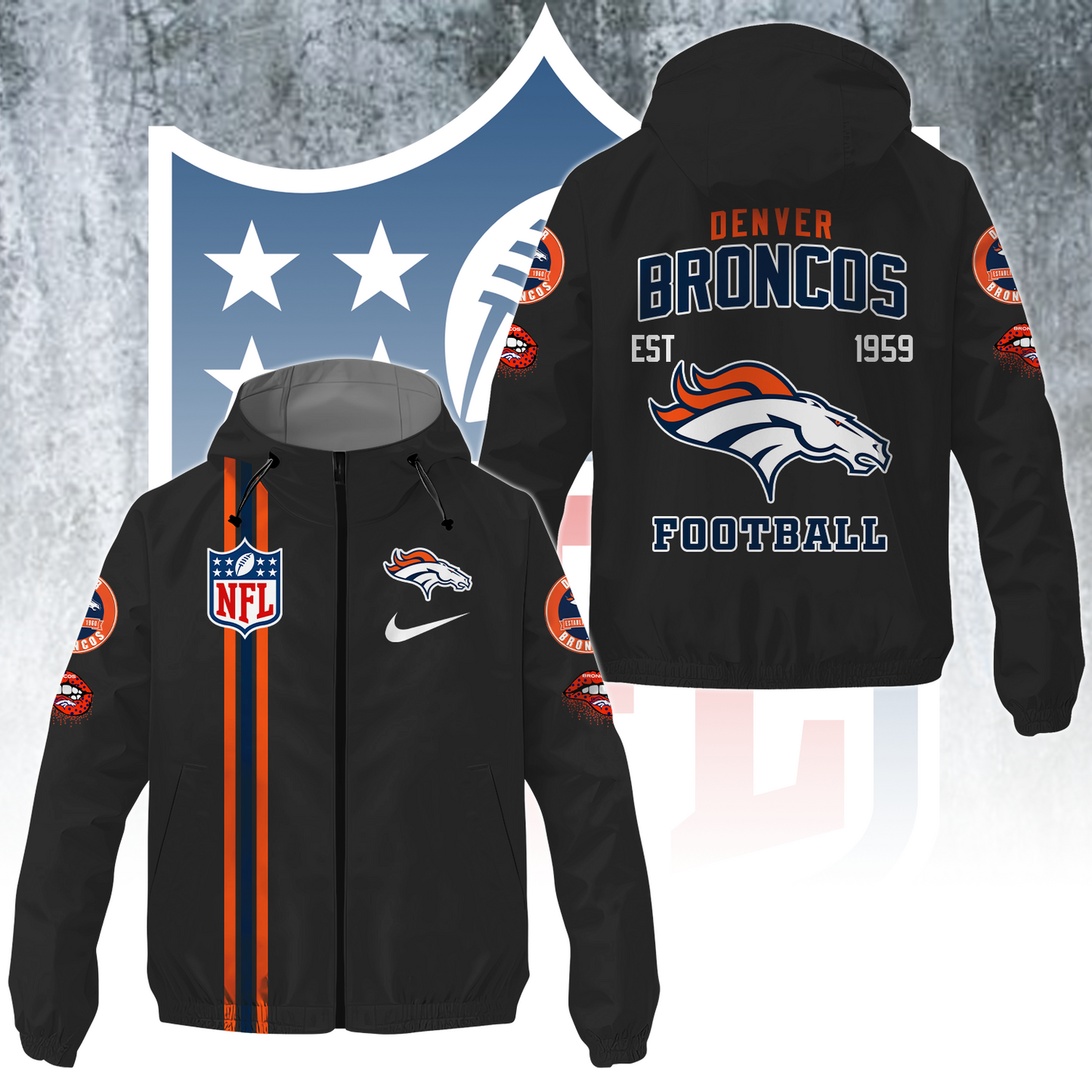 DEN x NFL Windbreaker Jacket DATND TANTD