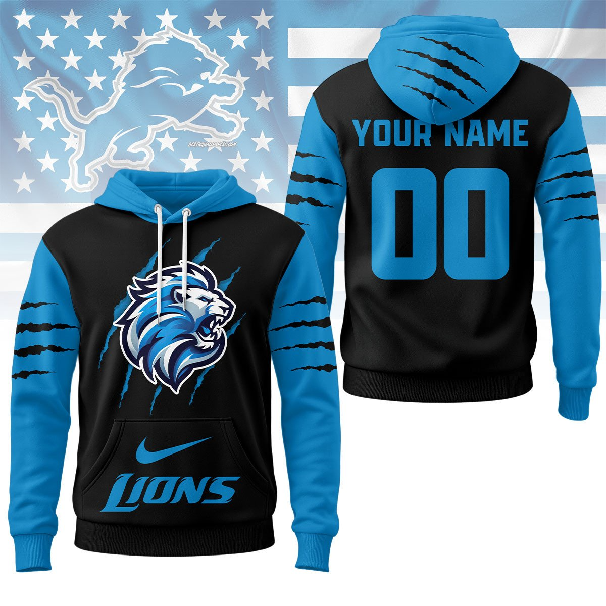 DL Premium NFL Fan Pride Claw Hoodie DDT CTND