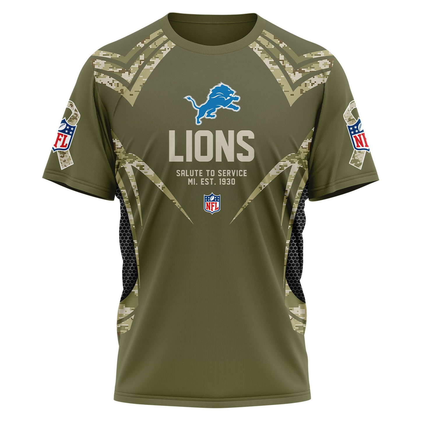 DL Premium NFL Salute to Service Camo 3D Shirt DDT CTND