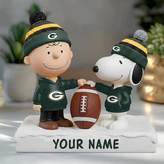 GB X NFL And SnooPy Acrylic Block Plaque Custom Name Gifts NAK NHT