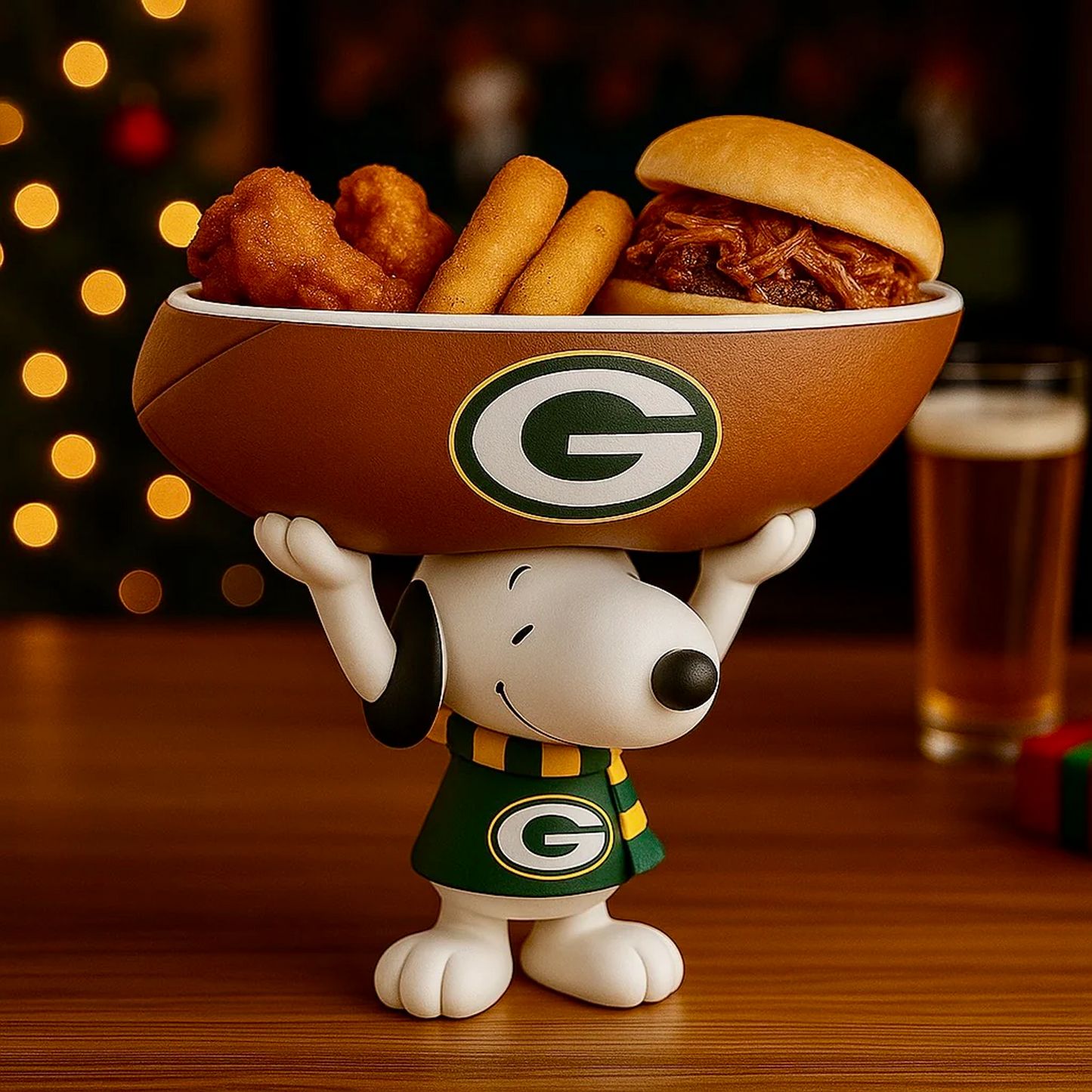 GB X NFL Creative Football Team Snoopy Snack Tray NAK NHT