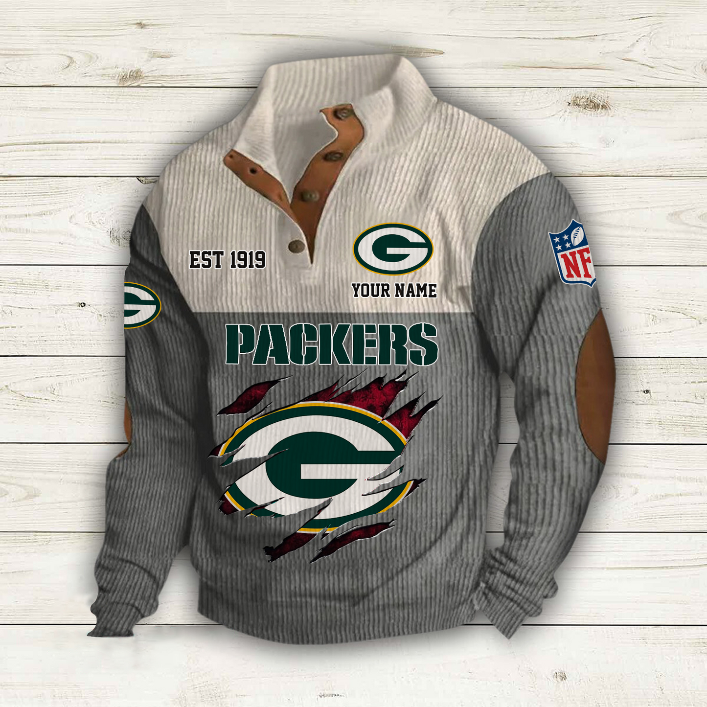 GB x NFL Custom Name Sport Sweatshirt DatND DVT