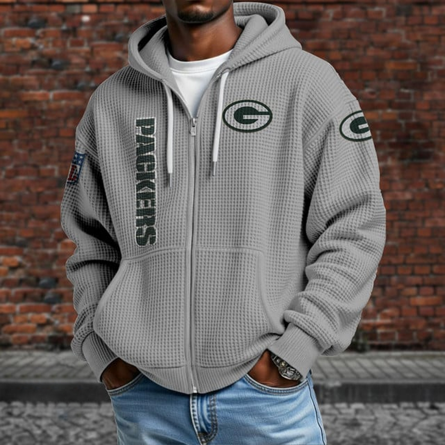 GB X NFL Textured Lounge Zip-up Hoodie NAK NHT
