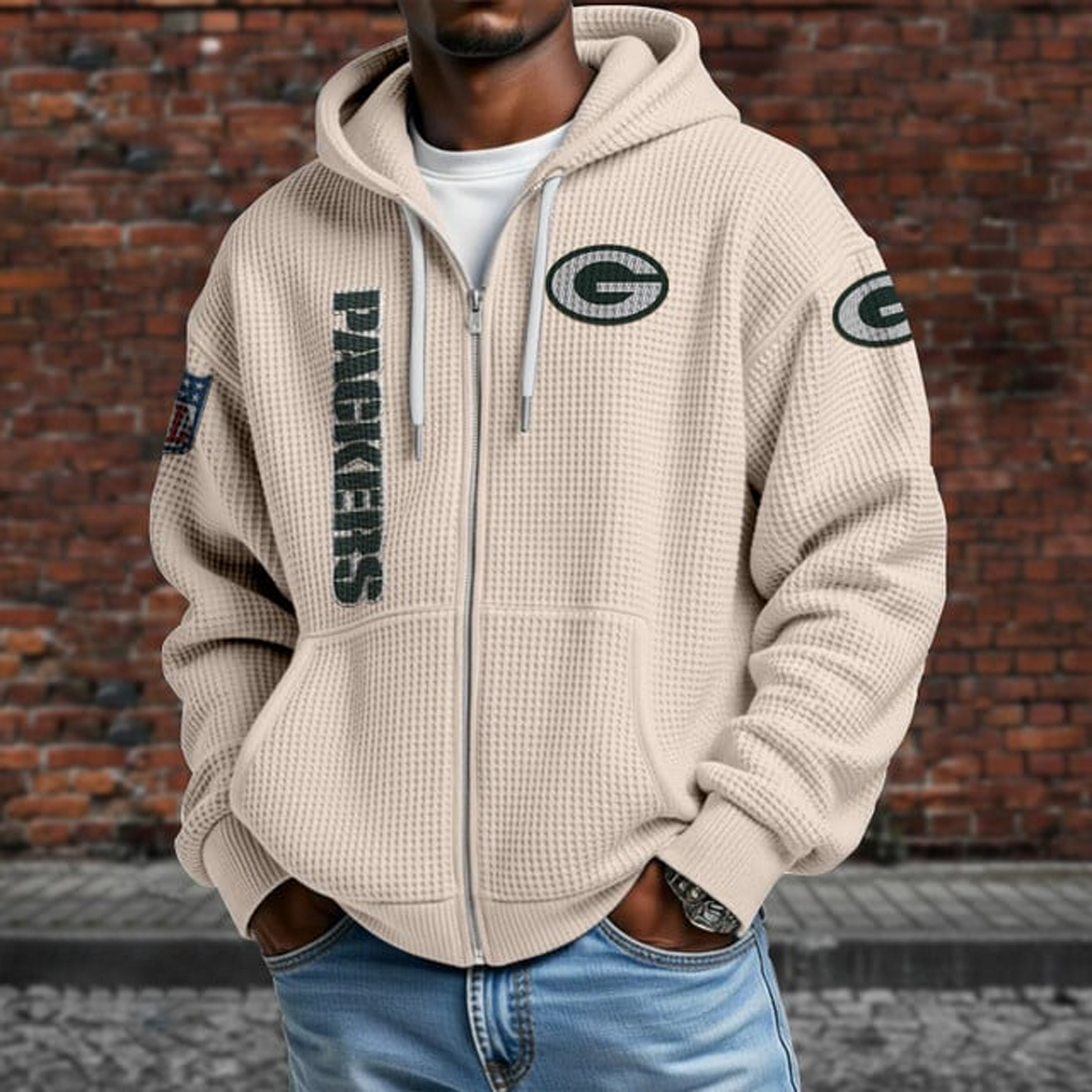 GB X NFL Textured Lounge Zip-up Hoodie NAK NHT
