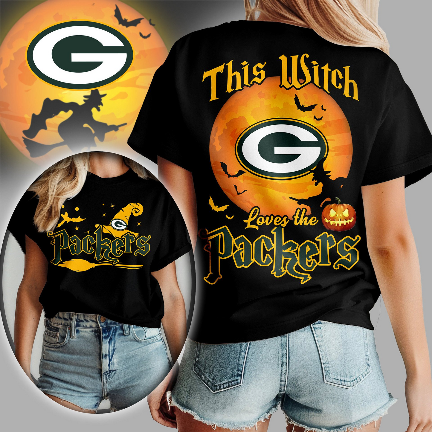 GBP Premium NFL Halloween Witch Women Shirt DDT CTND