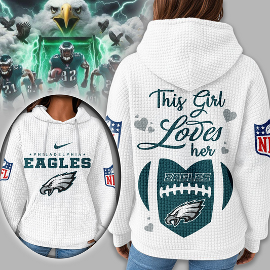 Premium NFL X PHI Game Day Waffle Hoodie NDT TDT 231125