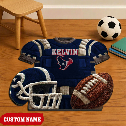 HOU X New NFL Cashmere Rug For Home Custom Gift Any Name NAK NHT