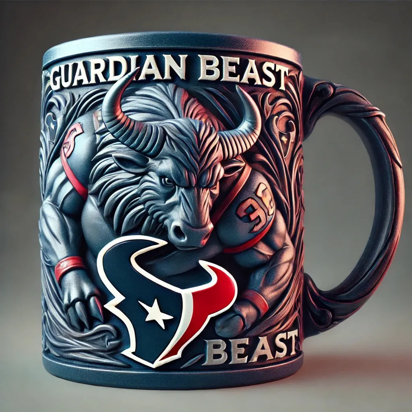 HOU X NFL  2026 Football Guardian Beast 3D Mug V2 NAK NHT