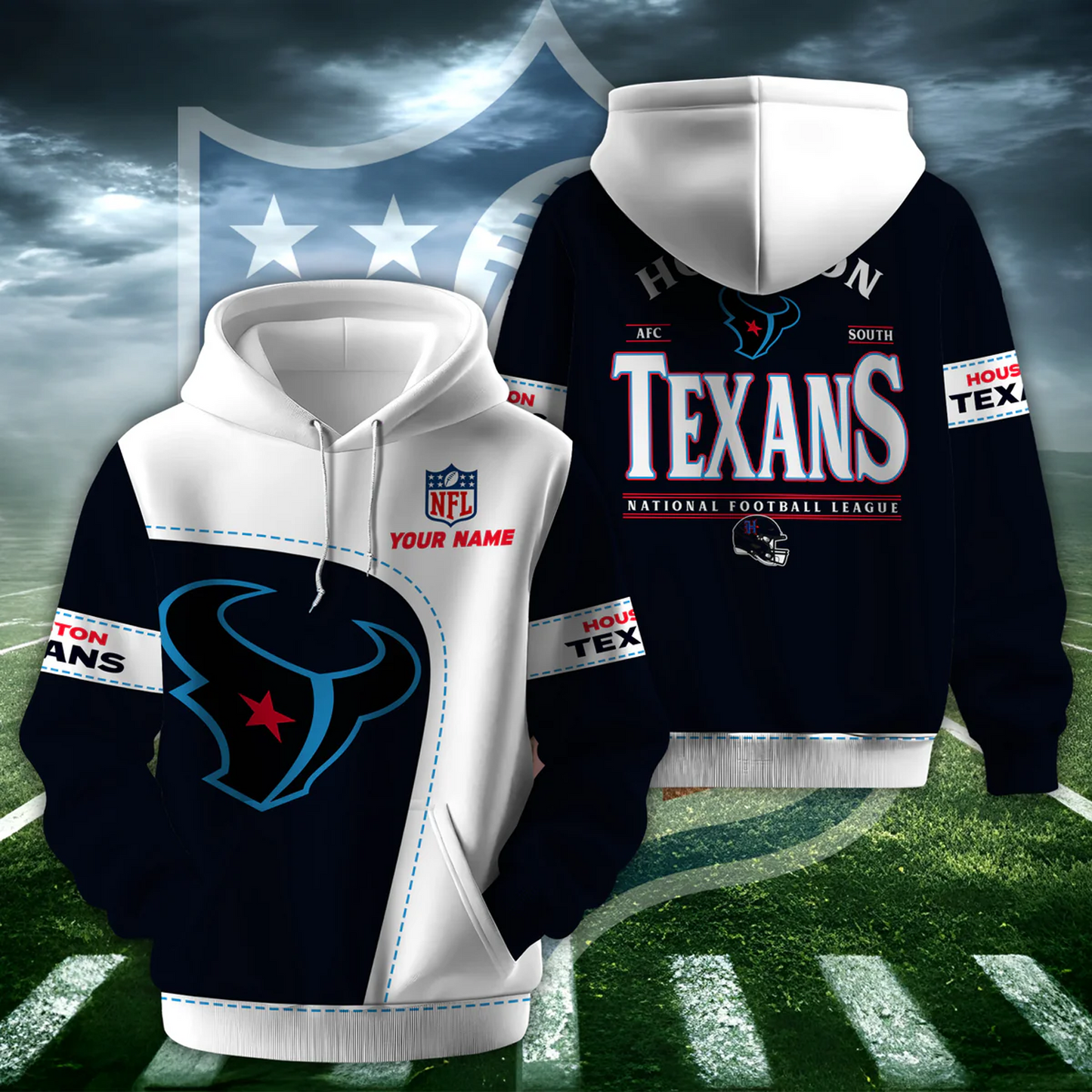 HOU X NFL Classic Logo Limited Edition Hoodie And Cap NAK NHT