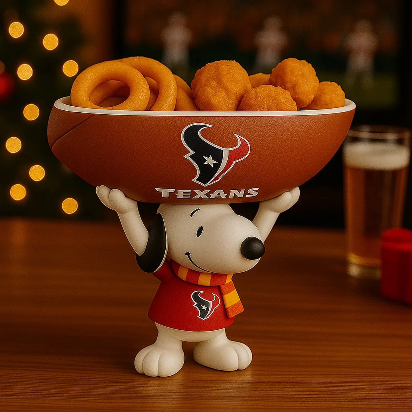 HOU X NFL Creative Football Team Snoopy Snack Tray NAK NHT