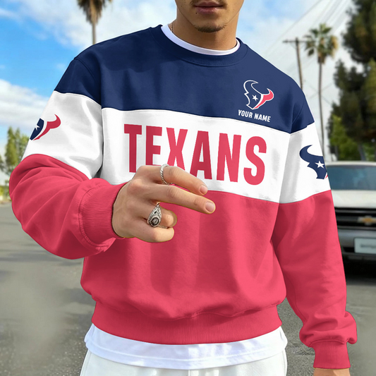 HOU X NFL Special NFL Long Sleeve Sweatshirt Custom Name Gift NAK NHT