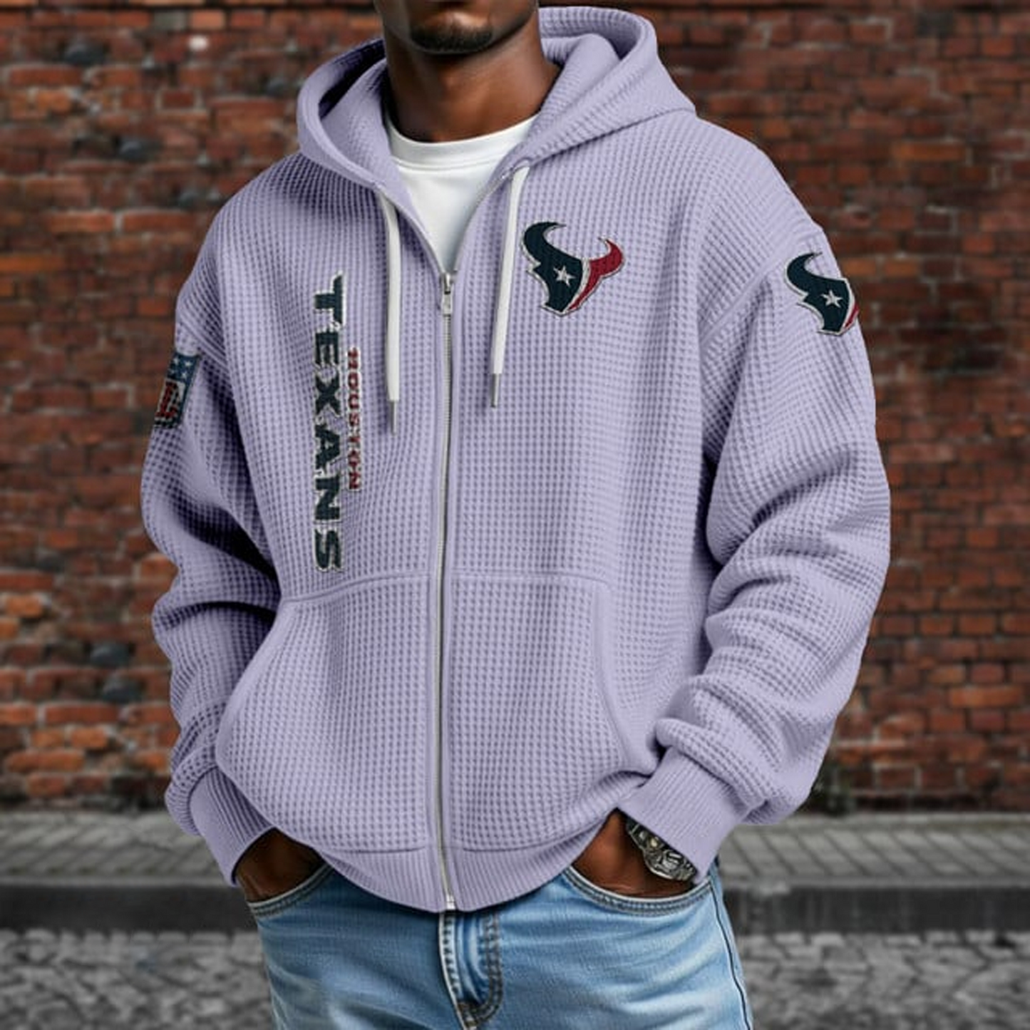 HOU X NFL Textured Lounge Zip-up Hoodie NAK NHT