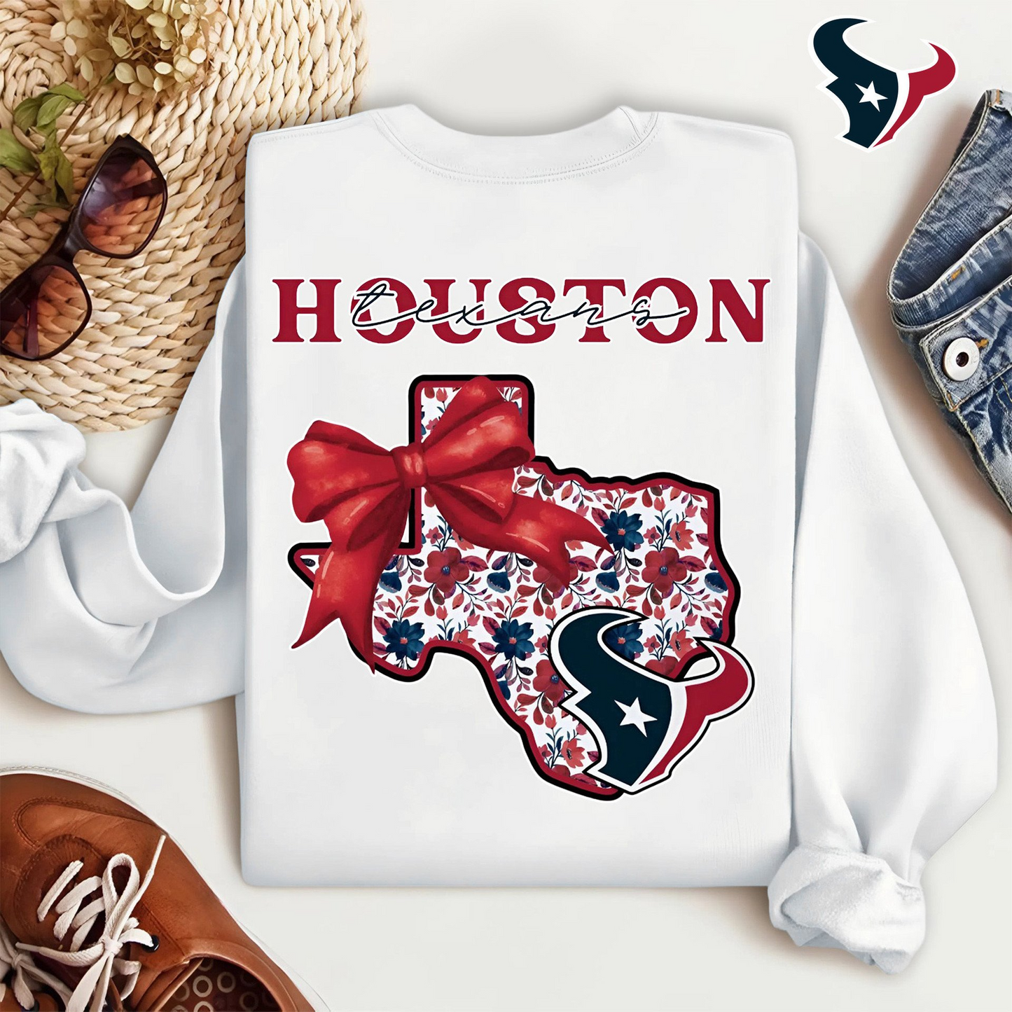 HT Premium NFL Cozy State Bow Sweatshirt DDT NTL