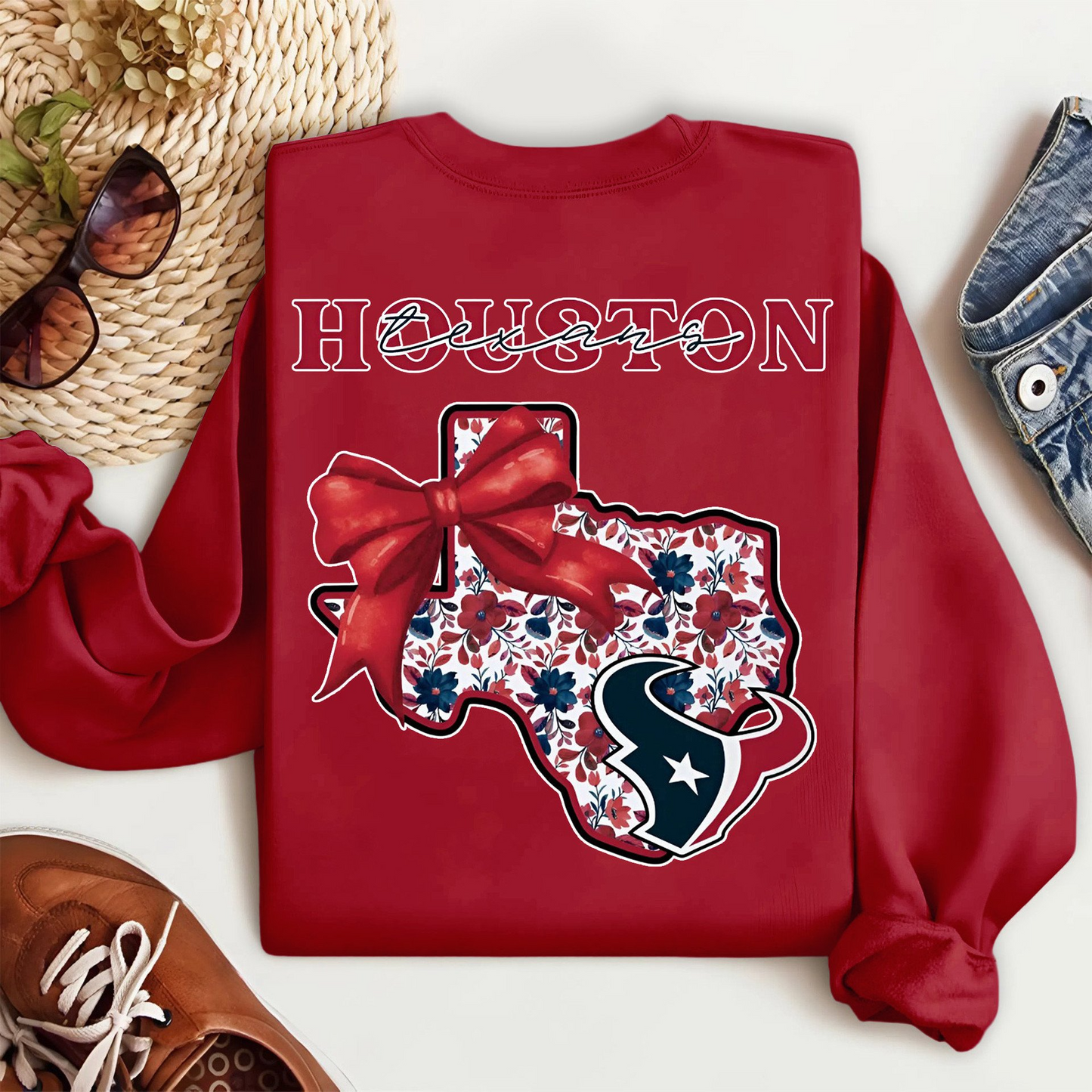 HT Premium NFL Cozy State Bow Sweatshirt DDT NTL