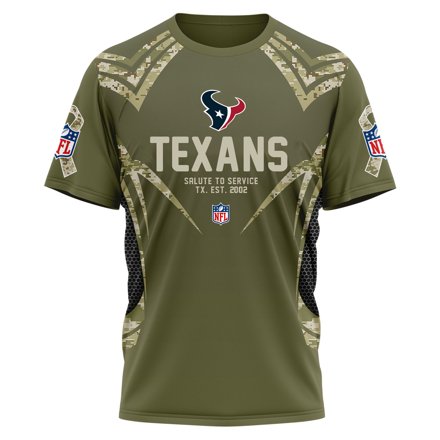 HT Premium NFL Salute to Service Camo 3D Shirt DDT CTND
