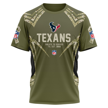 HT Premium NFL Salute to Service Camo 3D Shirt DDT CTND