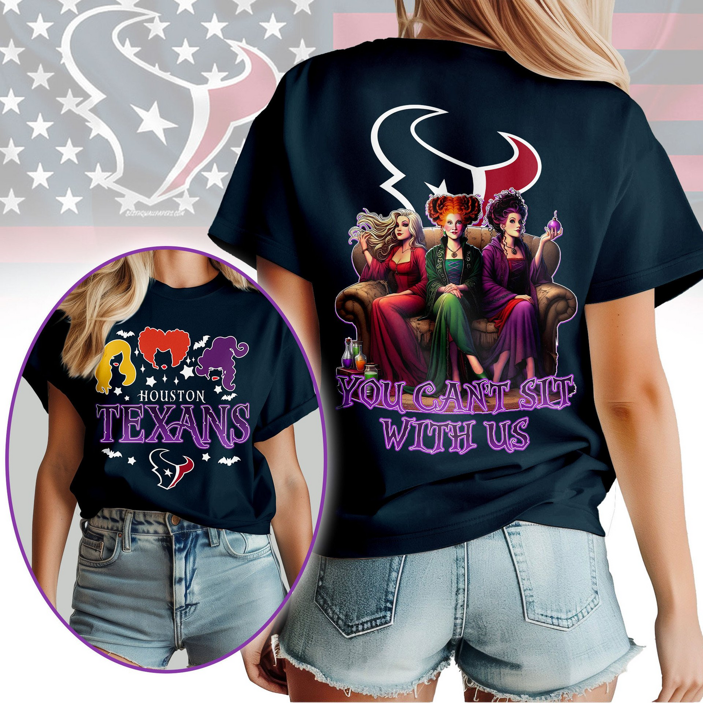 HT Premium NFL You Can't Sit With Us 3D T-shirt DDT NTL