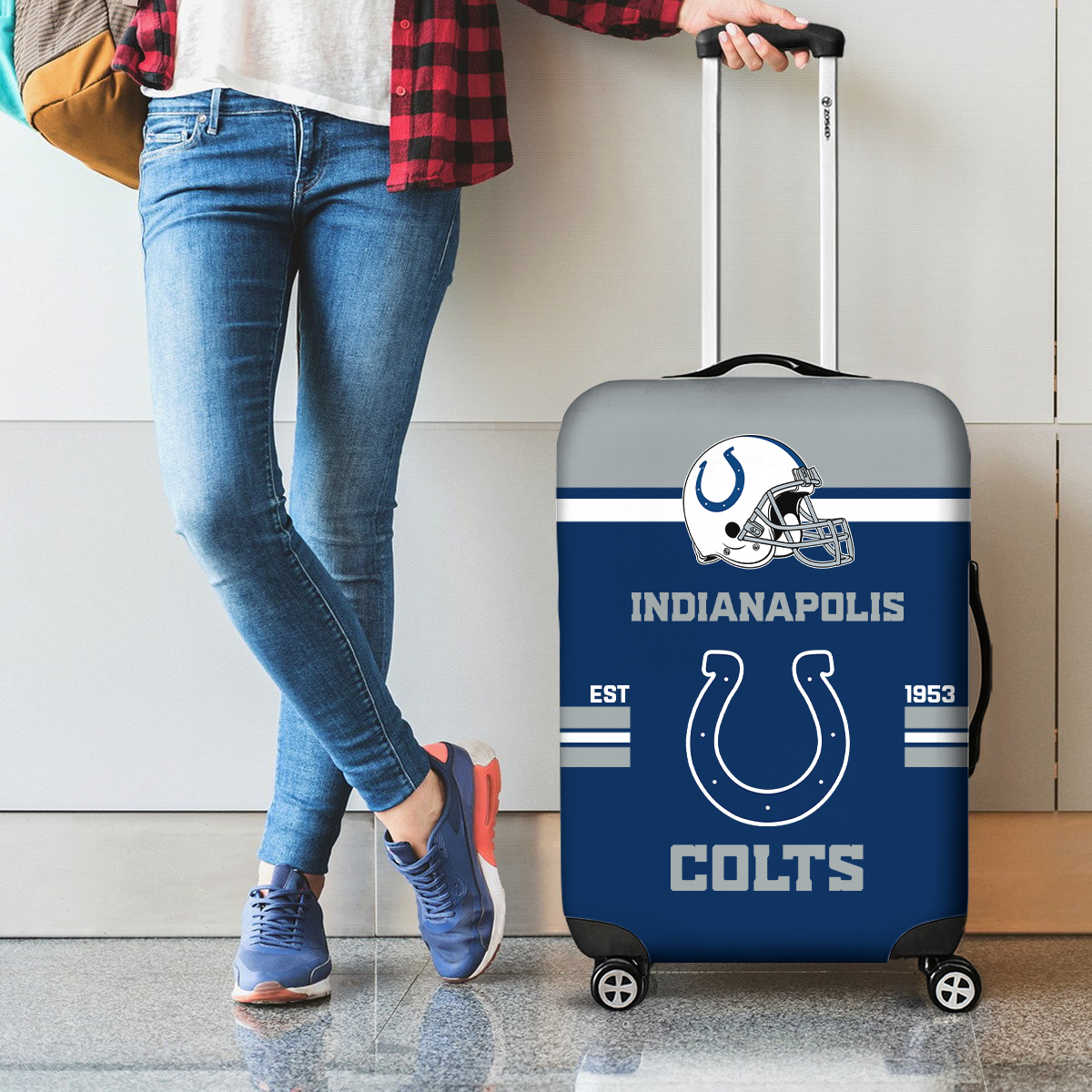 IC NFL Luggage Cover Suitcase Protector DDT NTL