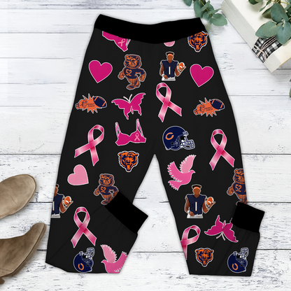 In October We Wear Pink And Watch CHI NFL Pajamas Set DatND DVT