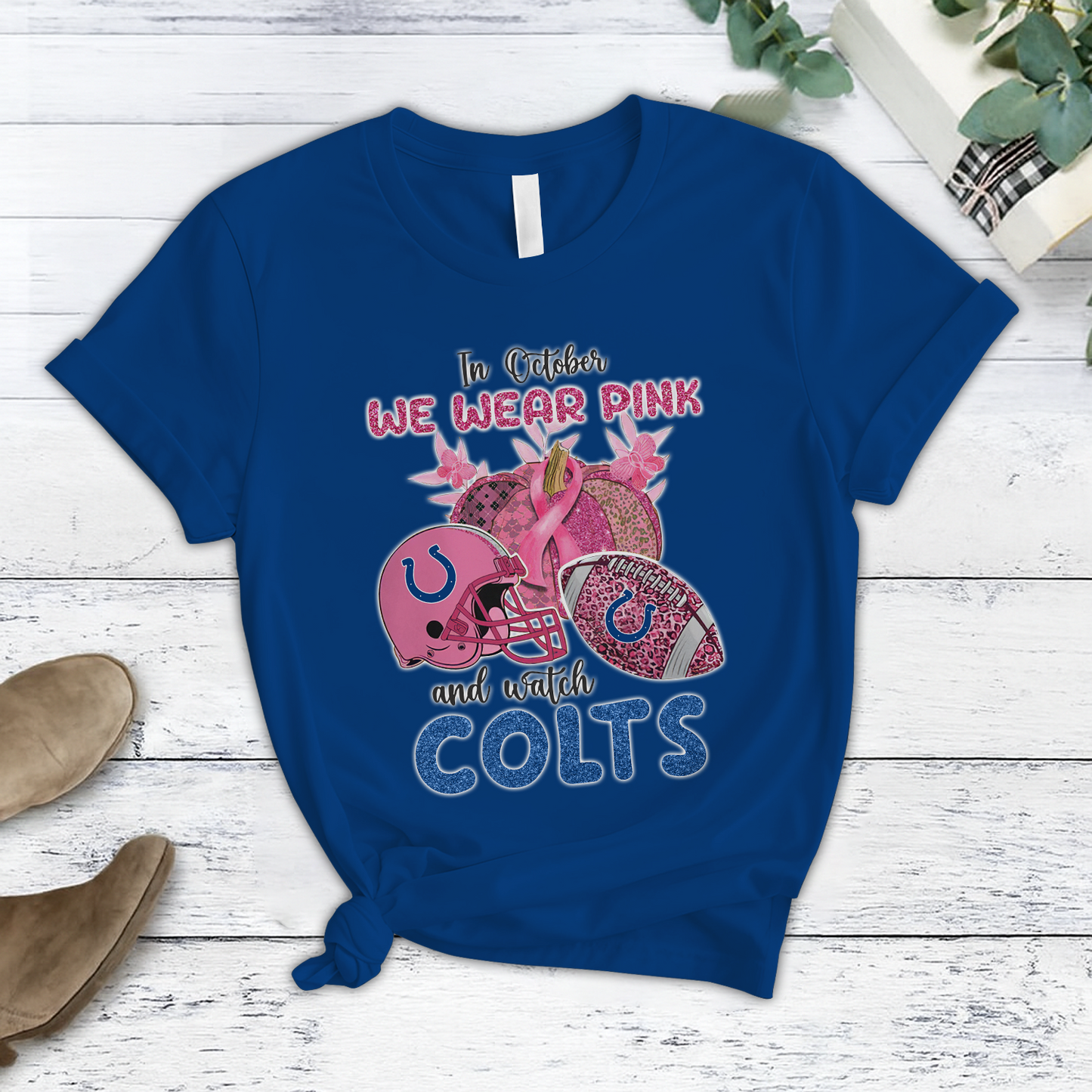 In October We Wear Pink And Watch IND NFL Pajamas Set DatND DVT