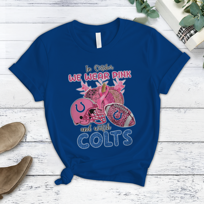 In October We Wear Pink And Watch IND NFL Pajamas Set DatND DVT