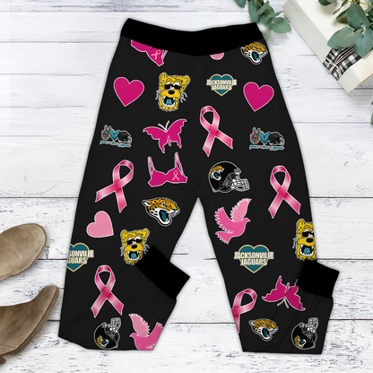 In October We Wear Pink And Watch JAC NFL Pajamas Set DatND DVT