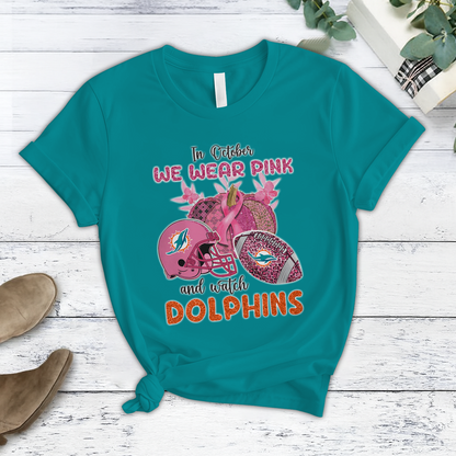 In October We Wear Pink And Watch MIA NFL Pajamas Set DatND DVT