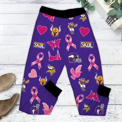In October We Wear Pink And Watch MIN NFL Pajamas Set DatND DVT