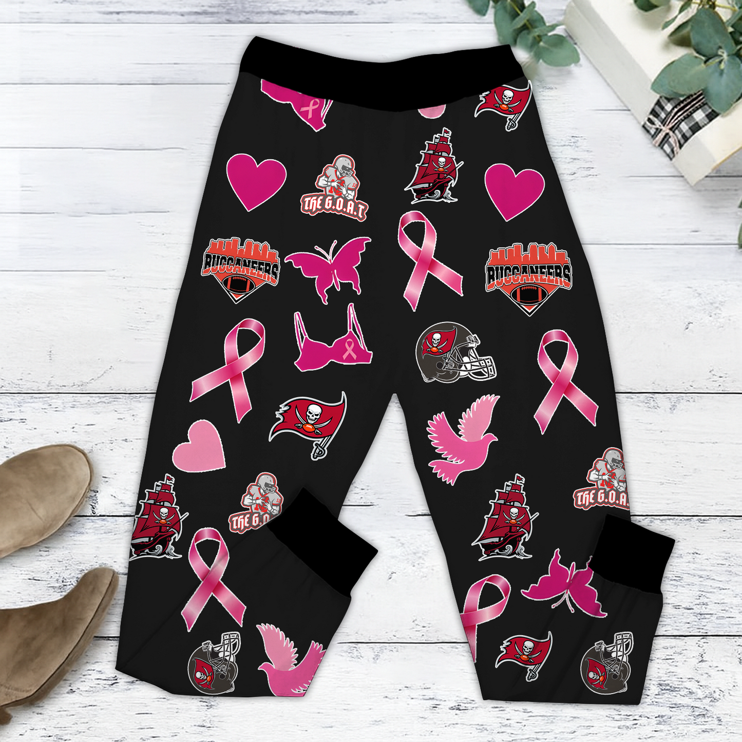 In October We Wear Pink And Watch TB NFL Pajamas Set DatND DVT
