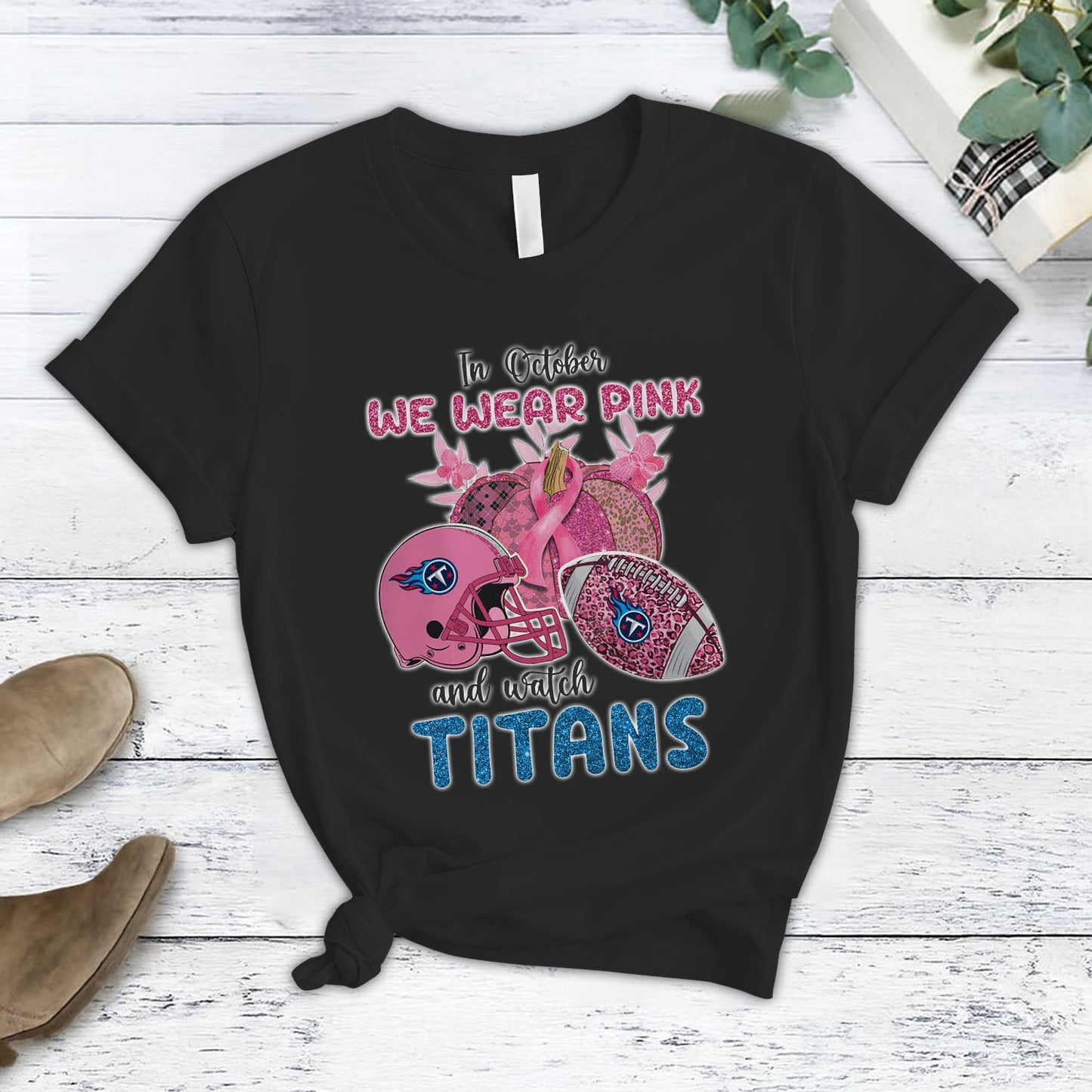 In October We Wear Pink And Watch TEN NFL Pajamas Set DatND DVT