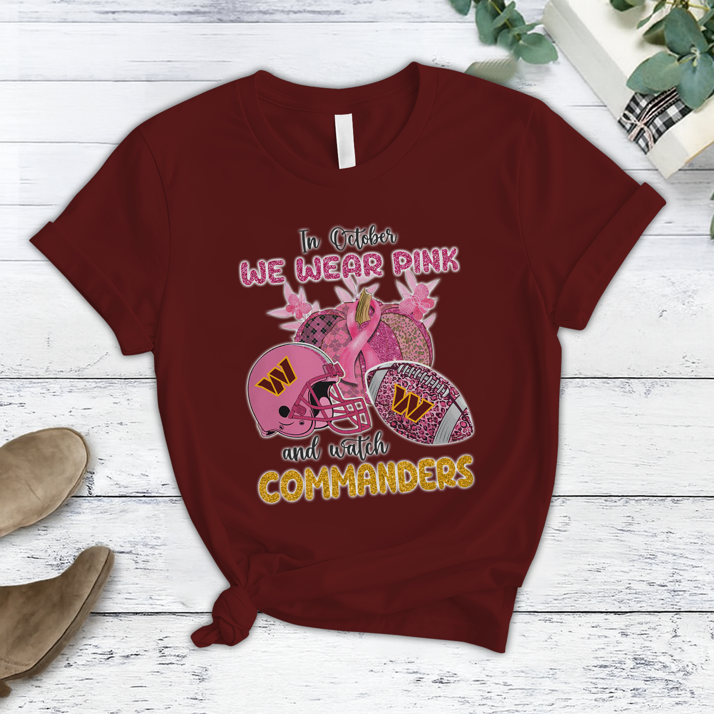 In October We Wear Pink And Watch WAS NFL Pajamas Set DatND DVT