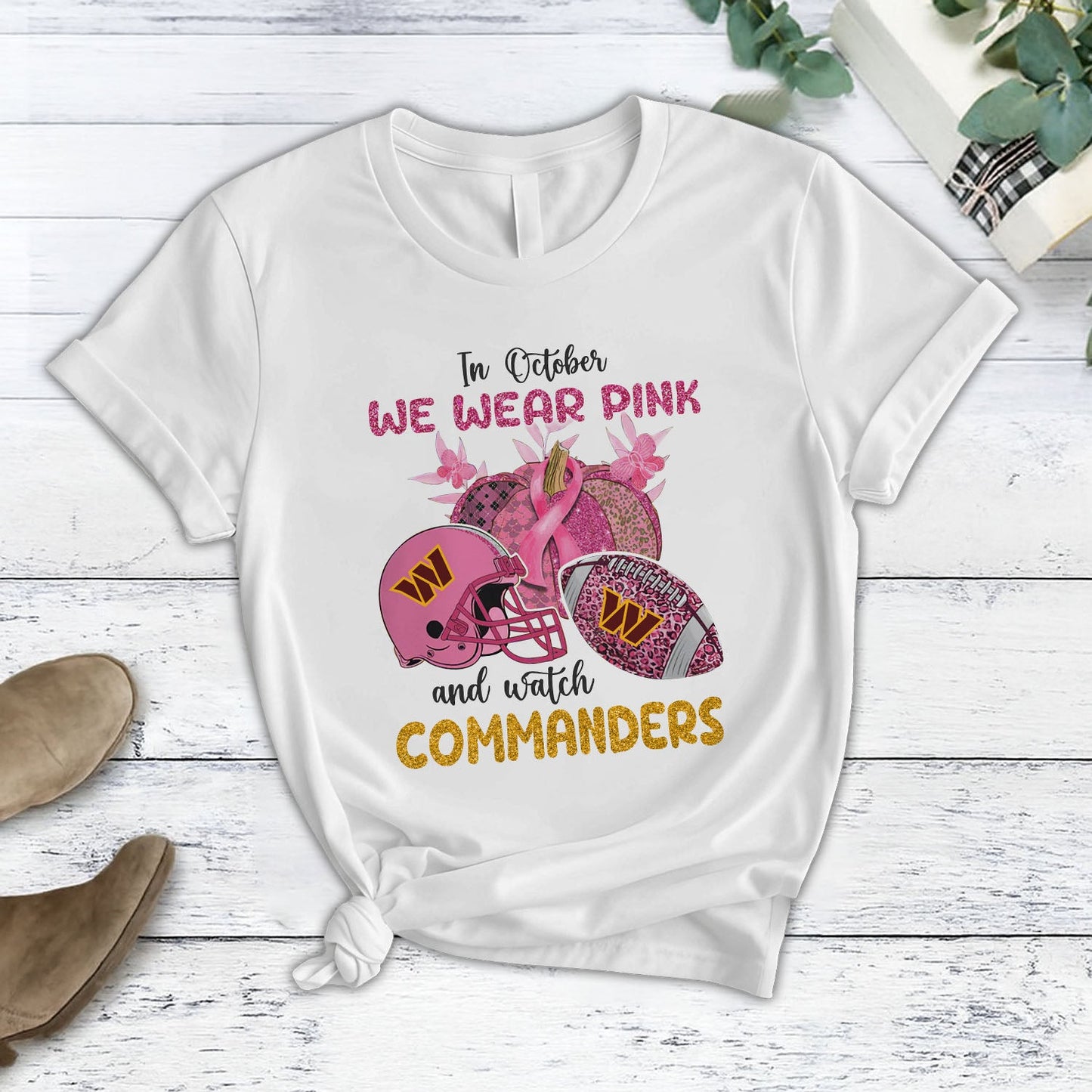 In October We Wear Pink And Watch WAS NFL Pajamas Set DatND DVT
