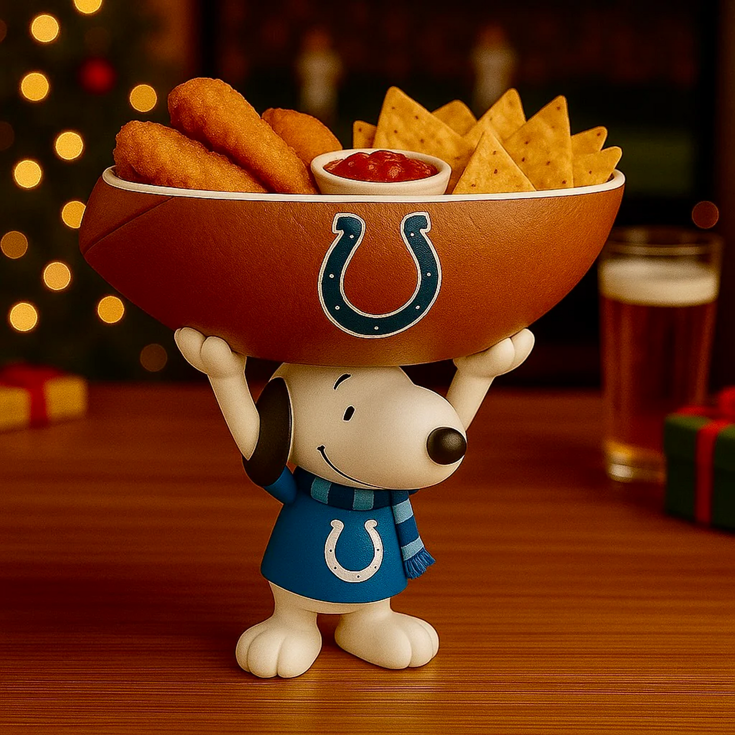 IND X NFL Creative Football Team Snoopy Snack Tray NAK NHT