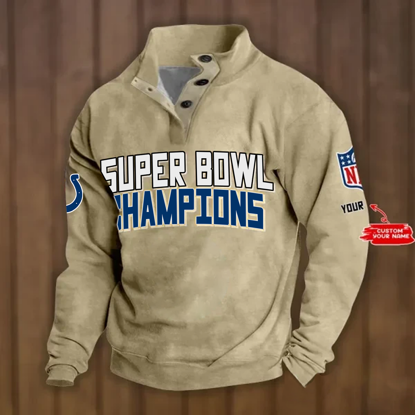 IND x NFL Double Breasted Stand Collar Hoodies DATND TANTD