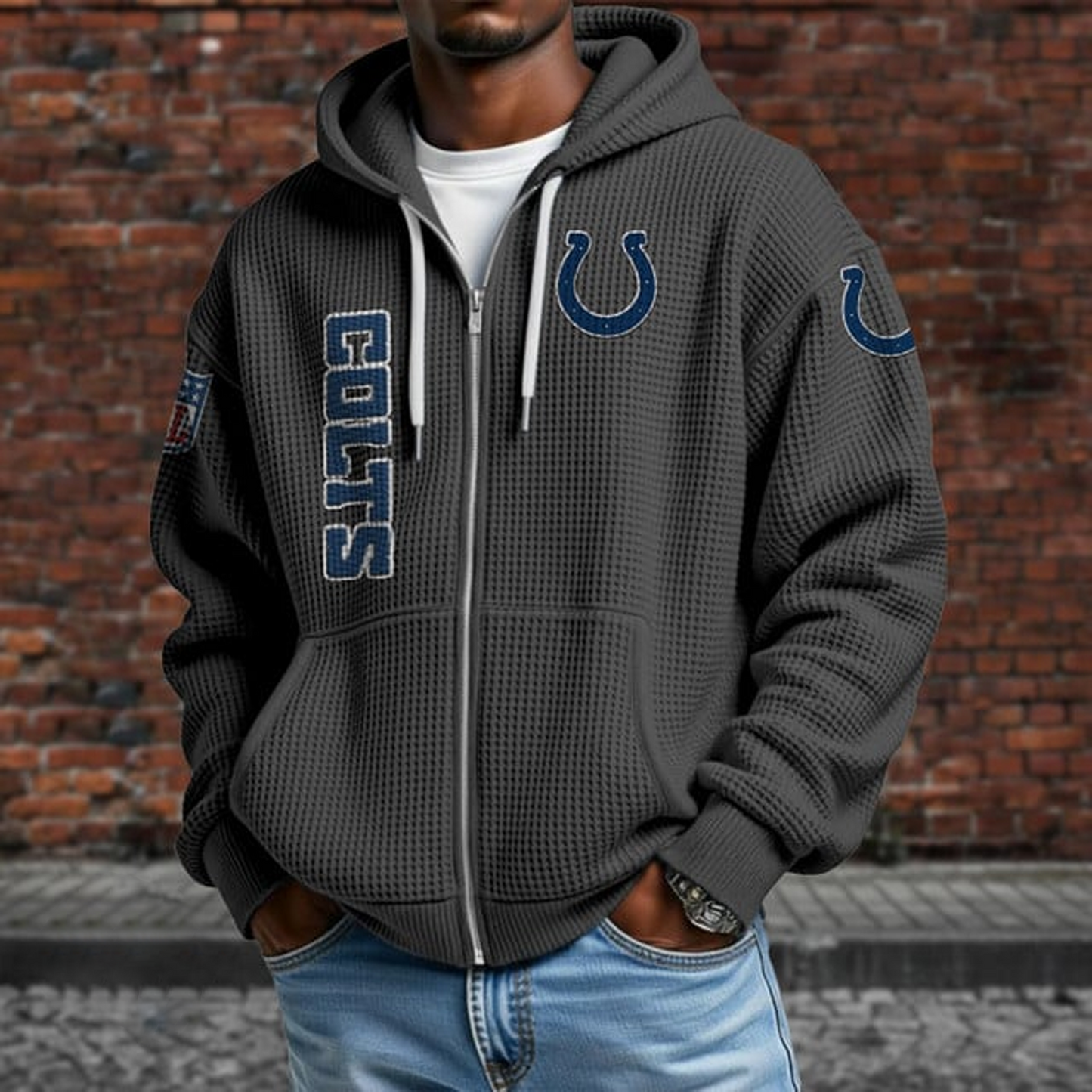 IND X NFL Textured Lounge Zip-up Hoodie NAK NHT