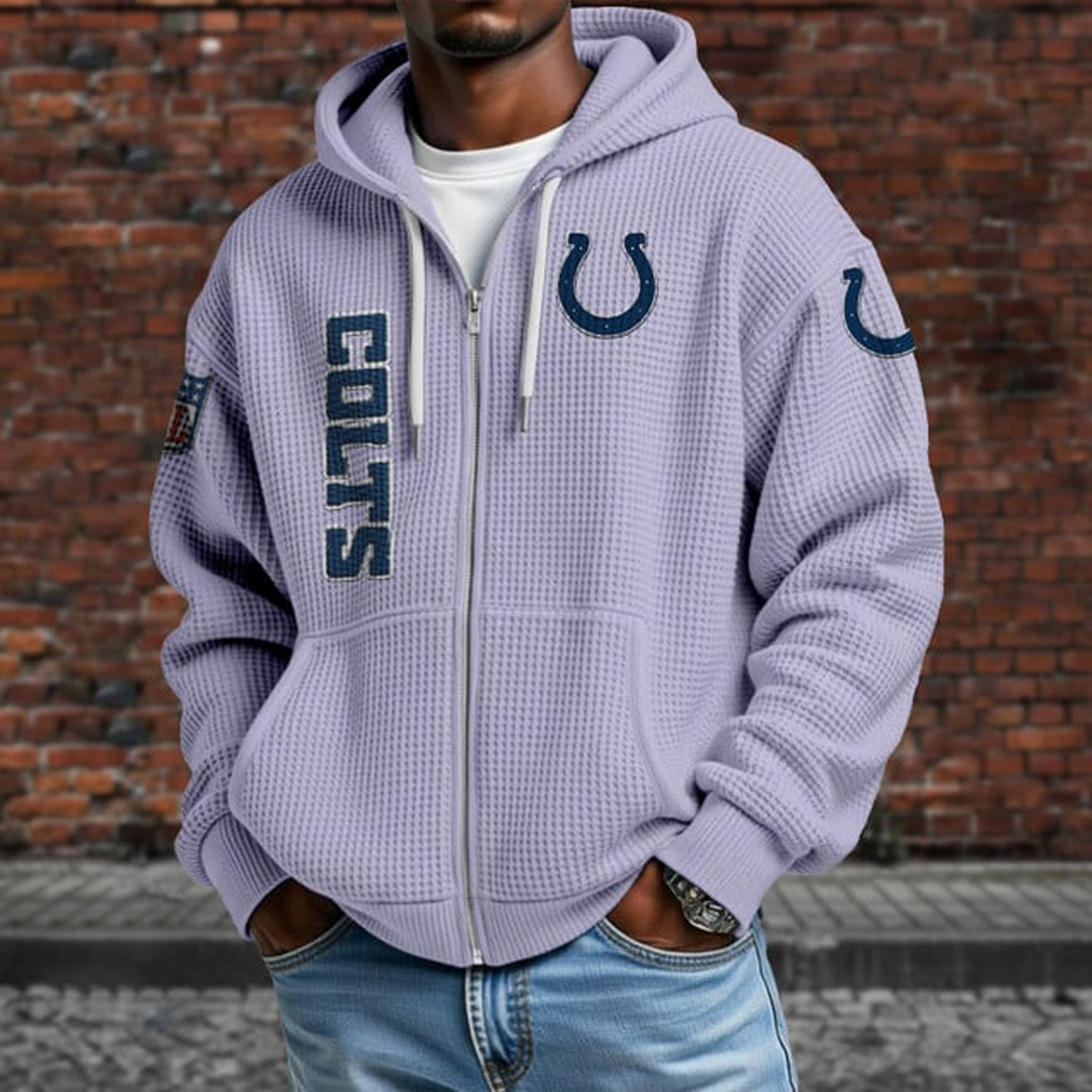 IND X NFL Textured Lounge Zip-up Hoodie NAK NHT