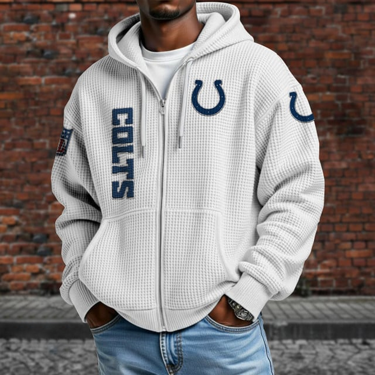 IND X NFL Textured Lounge Zip-up Hoodie NAK NHT