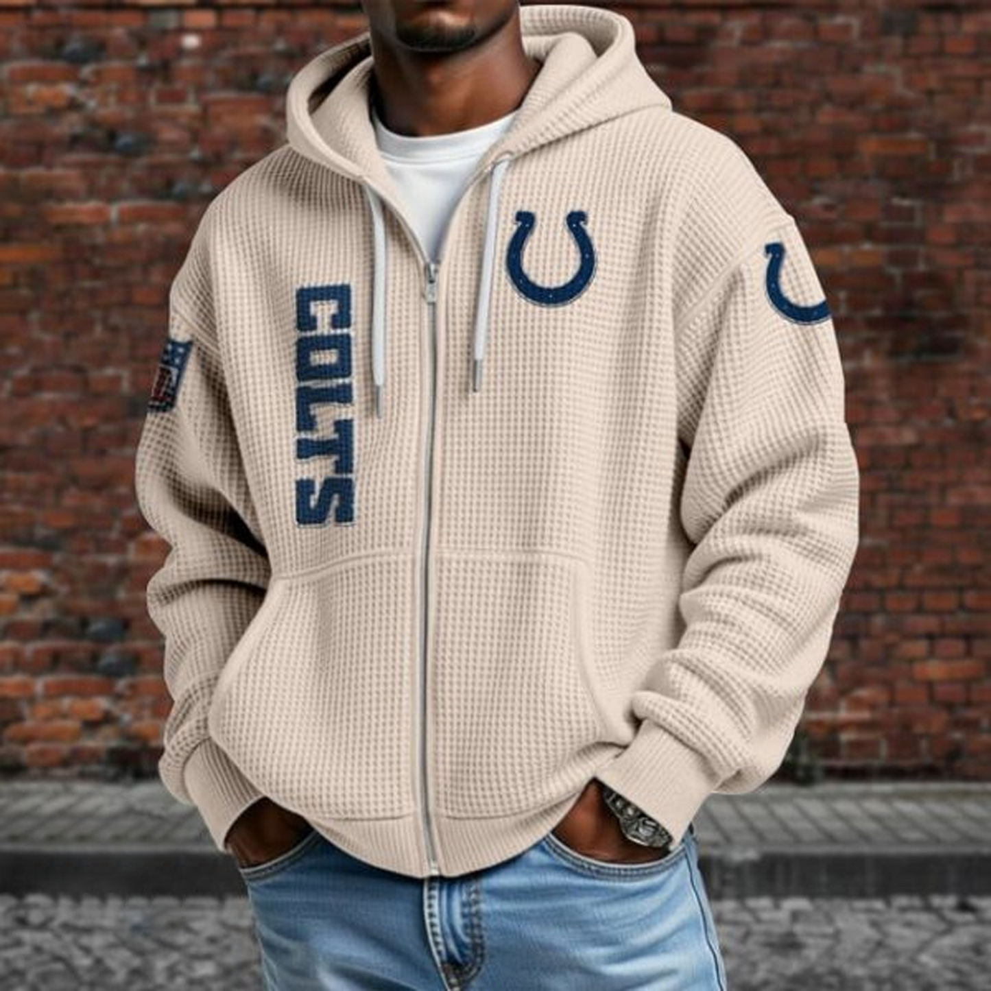 IND X NFL Textured Lounge Zip-up Hoodie NAK NHT