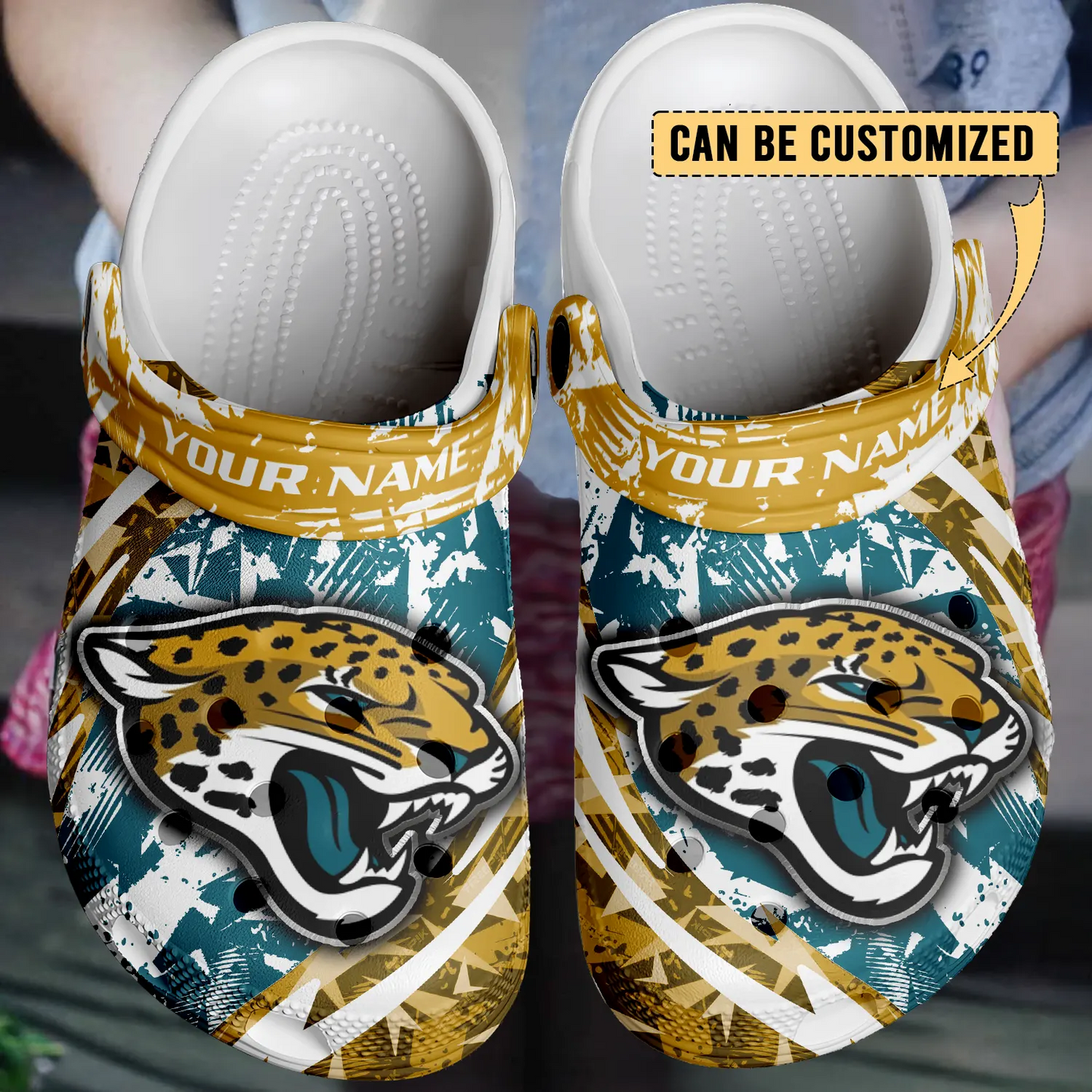 JAC  x NFL Crocs Crocband Clogs Shoes DatND DVT