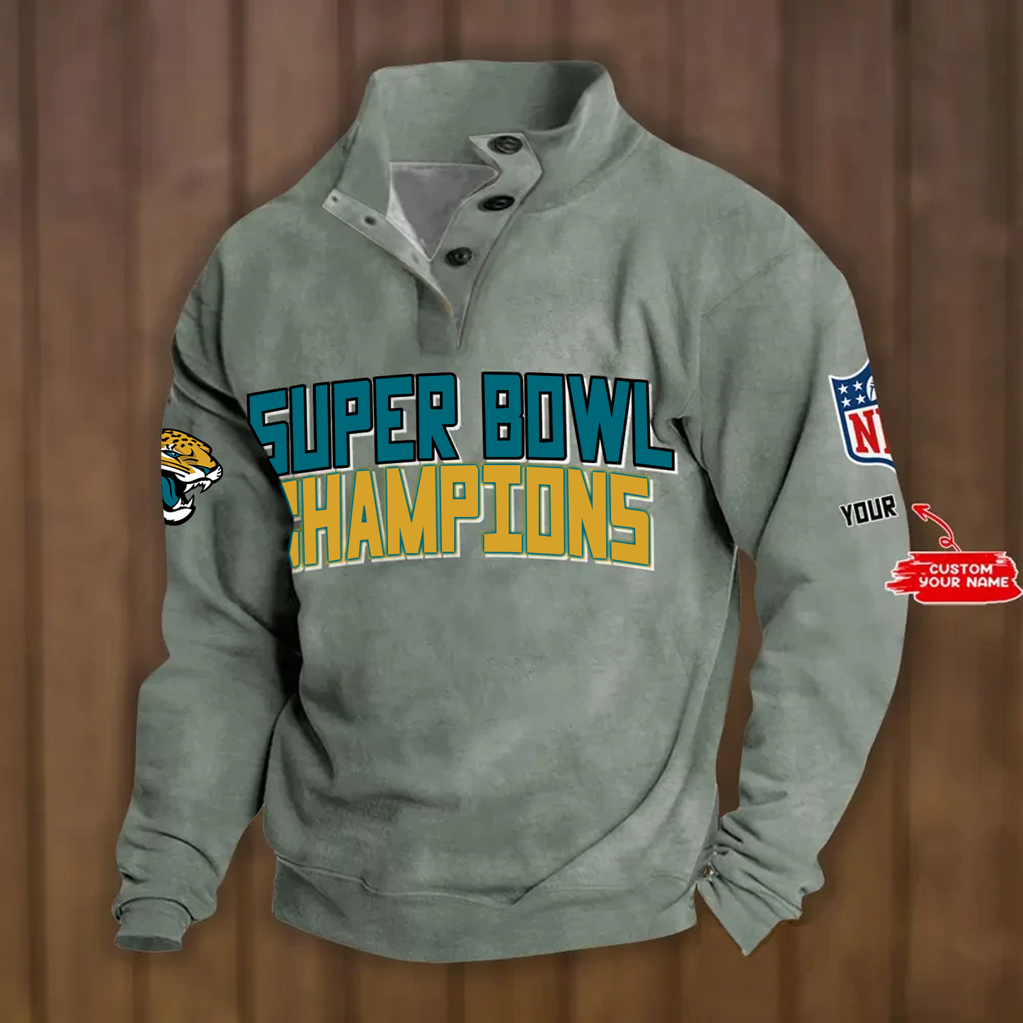 JAC x NFL Double Breasted Stand Collar Hoodies DATND TANTD