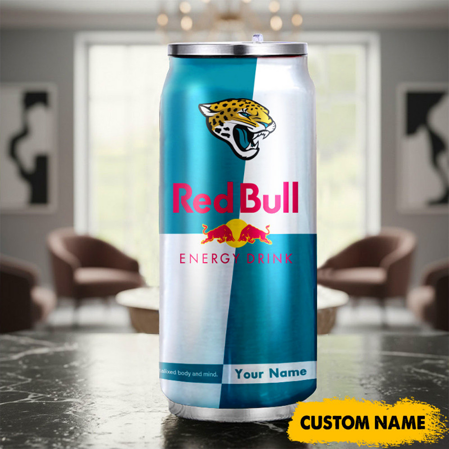 JAC x NFL Mix RedB Drink Can Tumbler Custom Any Name DATND TANTD