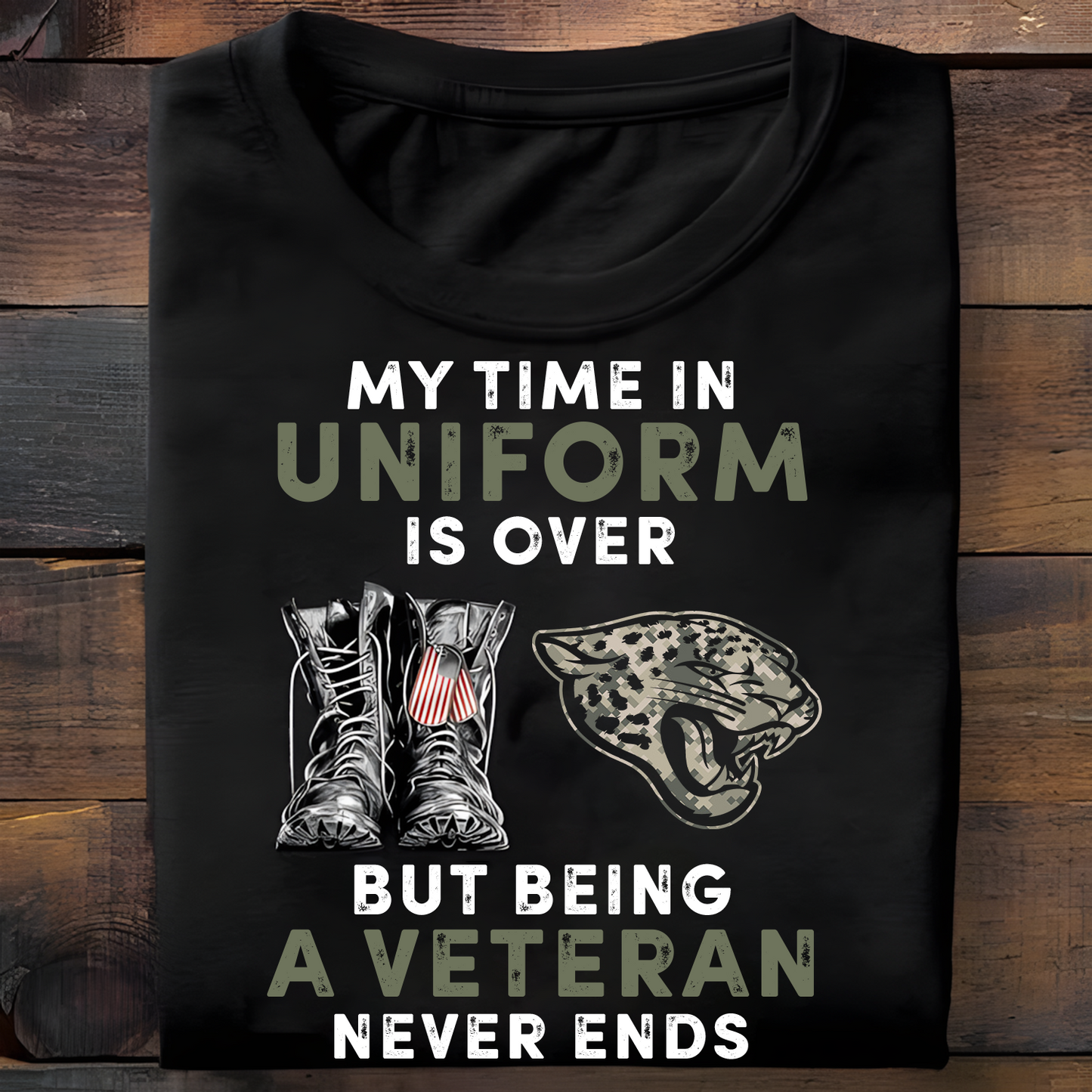 JAC x NFL My Time In Uniform Is Over But Being A Veteran Never Ends 2D Shirt DatND ThuongNH