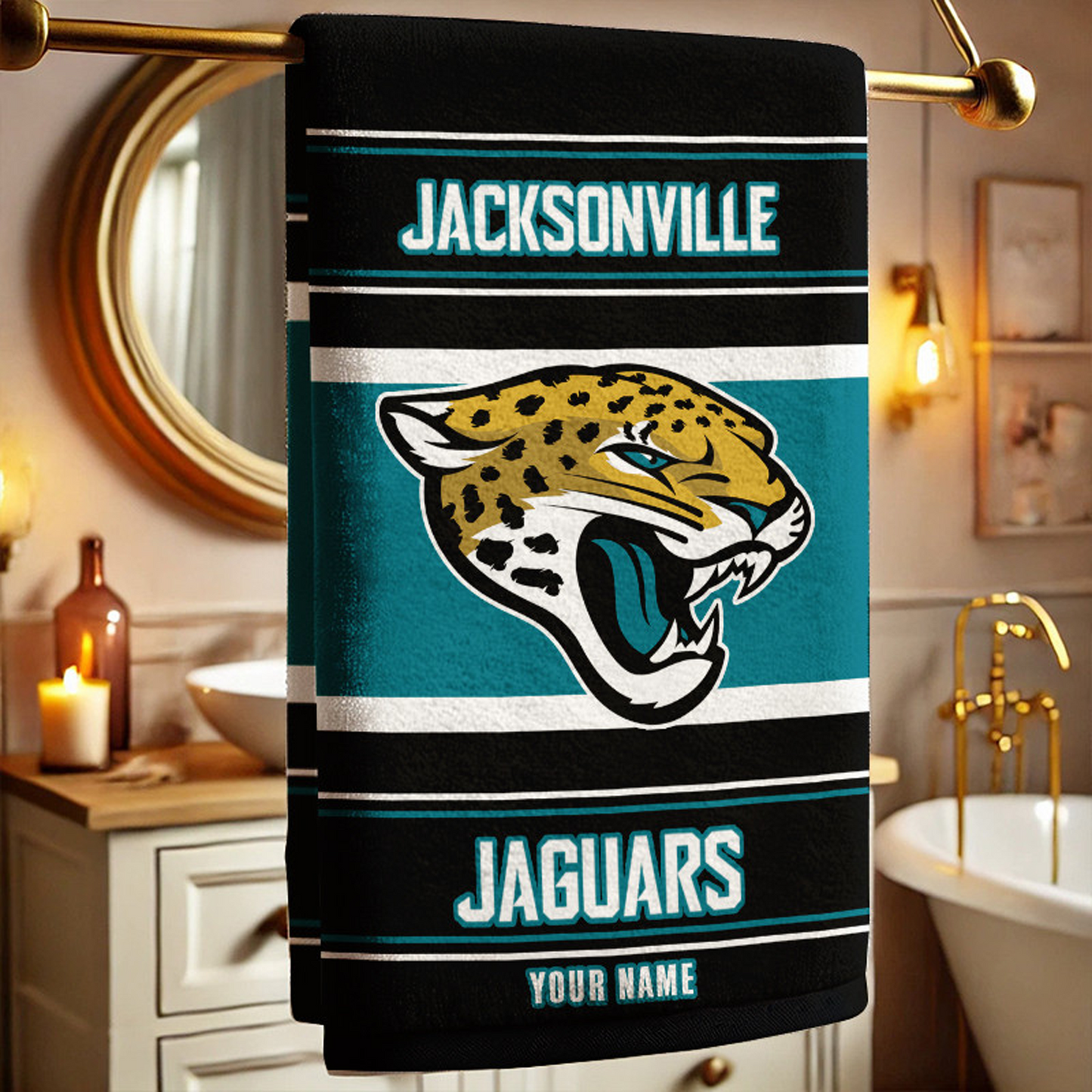 JAC X NFL New Bath Towel Custom Any Name Gifts NAK NHT